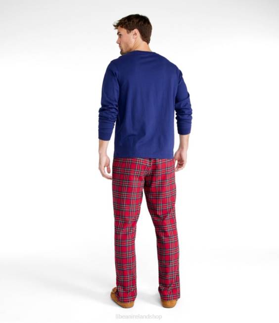 LLBean Camp PJ Set Men J46J3369 Clothing Ink Black/Deep Red Plaid