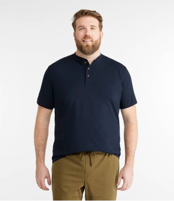 LLBean Carefree Unshrinkable Tee Men J46J2981 Clothing Charcoal Heather