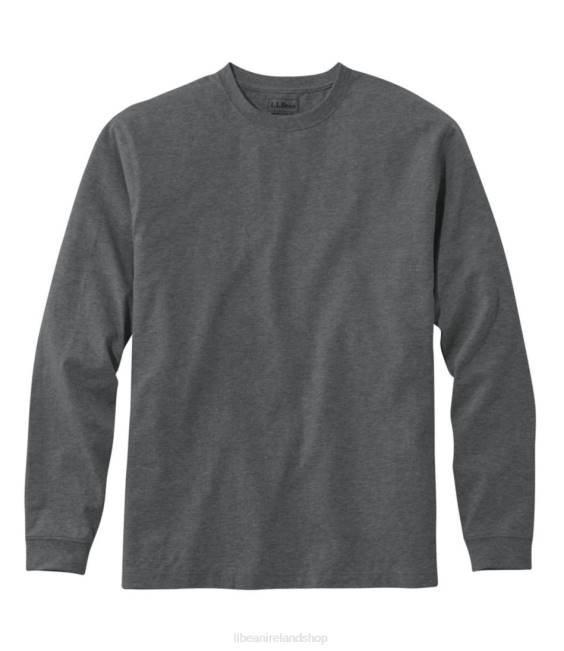 LLBean Carefree Unshrinkable Tee Men J46J2986 Clothing Charcoal Heather