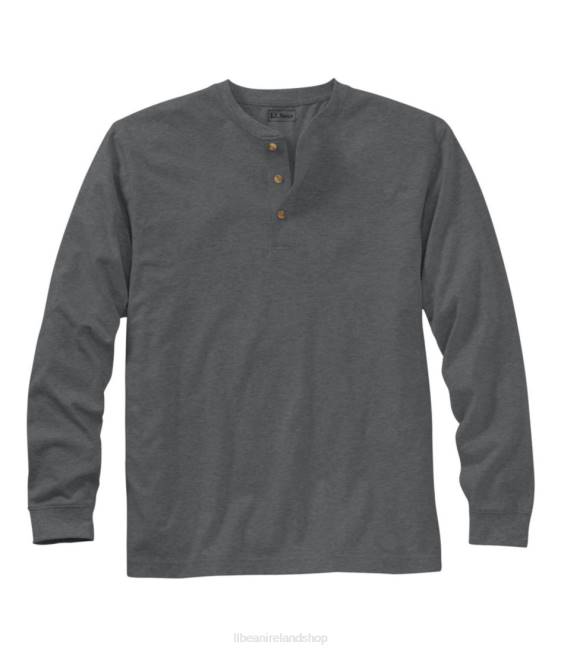 LLBean Carefree Unshrinkable Tee Men J46J3013 Clothing Charcoal Heather