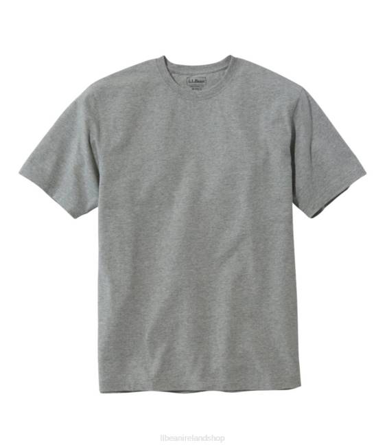 LLBean Carefree Unshrinkable Tee Men J46J4580 Clothing Gray Heather