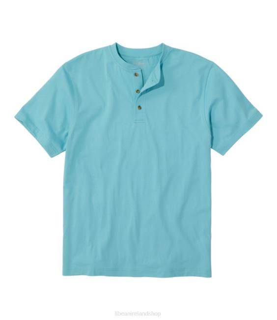 LLBean Carefree Unshrinkable Tee Men J46J4620 Clothing Sea Aqua