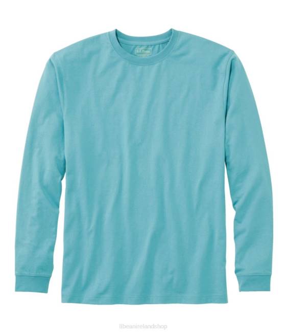 LLBean Carefree Unshrinkable Tee Men J46J4624 Clothing Sea Aqua