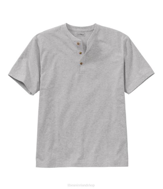 LLBean Carefree Unshrinkable Tee Men J46J5693 Clothing Gray Heather
