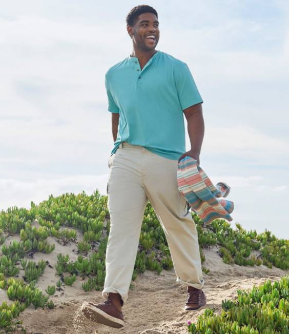 LLBean Carefree Unshrinkable Tee Men J46J5693 Clothing Gray Heather