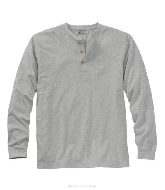 LLBean Carefree Unshrinkable Tee Men J46J5719 Clothing Gray Heather