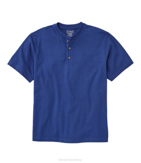 LLBean Carefree Unshrinkable Tee Men J46J6436 Clothing Ocean Blue