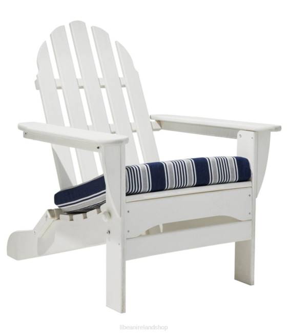 LLBean Casco Bay Adirondack Chair Seat Cushion Stripe Unisex J46J2618 Backyard  Patio Navy/Gray Multi