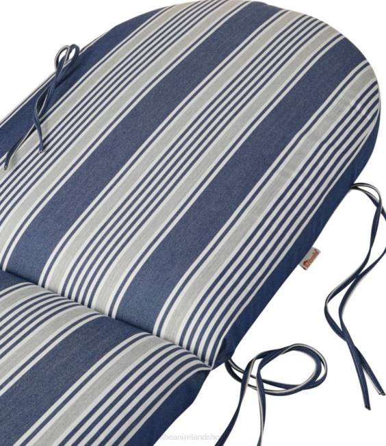LLBean Casco Bay Adirondack Chair Seat and Back Cushion Stripe Unisex J46J2604 Backyard  Patio Gray/White