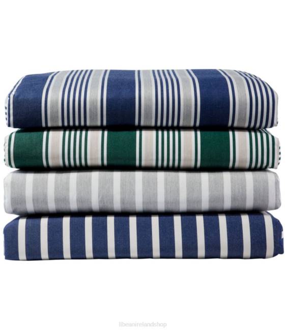 LLBean Casco Bay Adirondack Chair Seat and Back Cushion Stripe Unisex J46J4410 Backyard  Patio Green/Sand Multi