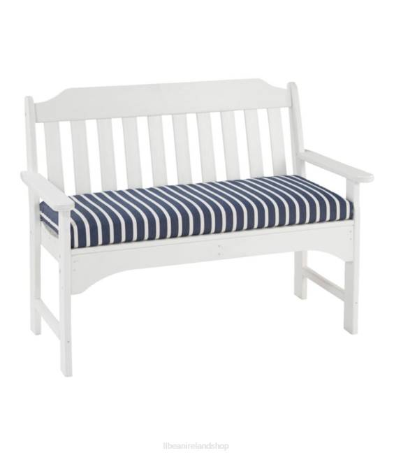 LLBean Casco Bay All-Weather Bench Cushion Stripe Unisex J46J2729 Backyard  Patio Navy/Natural