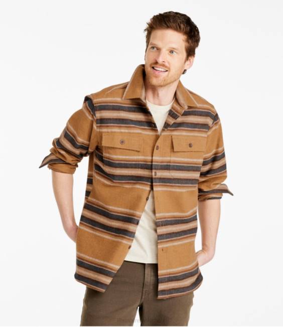 LLBean Chamois Shirt Men J46J3059 Clothing Rangeley Blue Multi