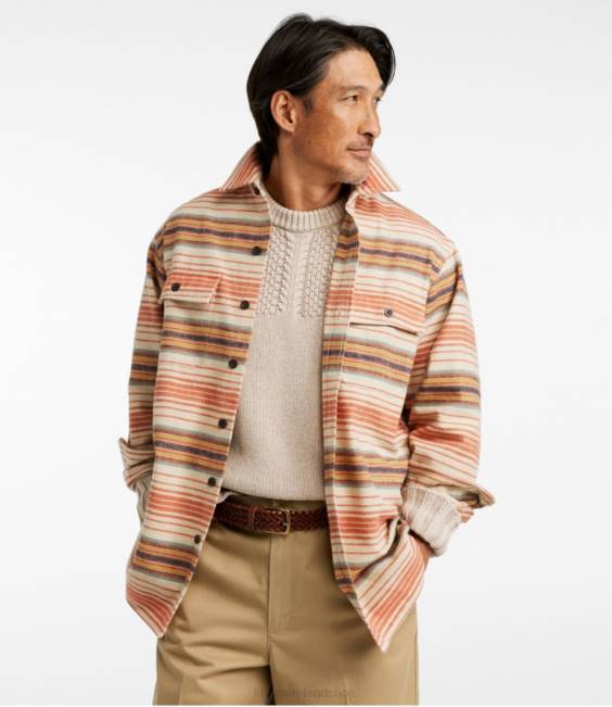 LLBean Chamois Shirt Men J46J3556 Clothing Barley Multi