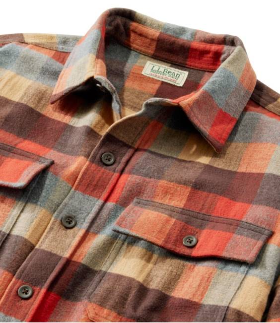 LLBean Chamois Shirt Men J46J448 Clothing Forest Shade
