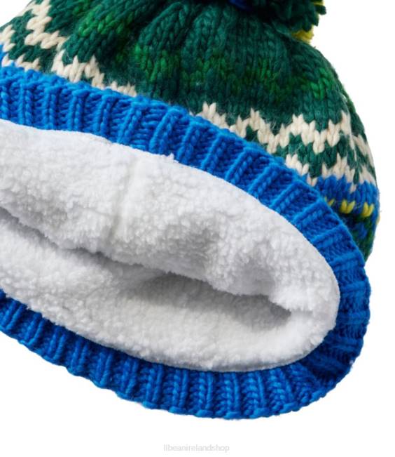 LLBean Chunky Yarn Hat Kids J46J3026 Clothing Cobalt Sea