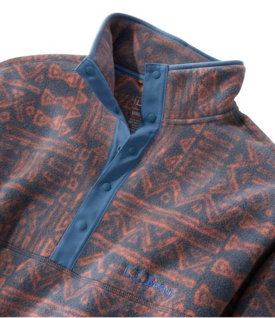LLBean Classic Fleece Pullover Men J46J868 Outerwear Ember Geo