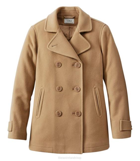 LLBean Classic Lambswool Peacoat Women J46J886 Outerwear Camel