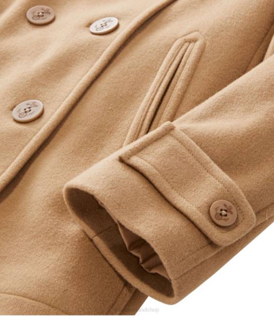LLBean Classic Lambswool Peacoat Women J46J886 Outerwear Camel