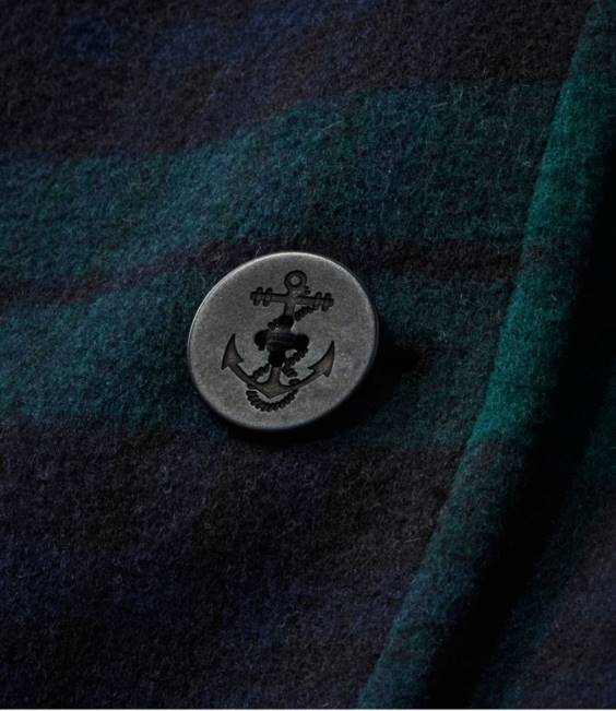 LLBean Classic Lambswool Peacoat Women J46J939 Outerwear Black Watch Tartan