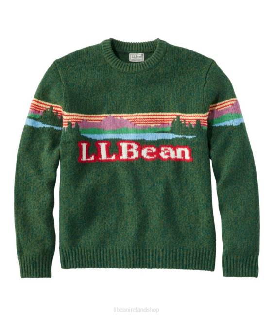 LLBean Classic Ragg Wool Sweater Men J46J3415 Clothing Forest Shade Katahdin