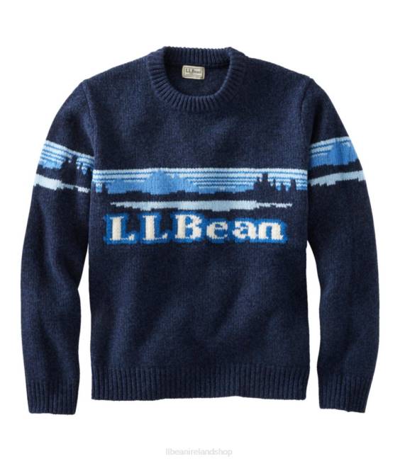LLBean Classic Ragg Wool Sweater Men J46J548 Clothing Navy Katahdin
