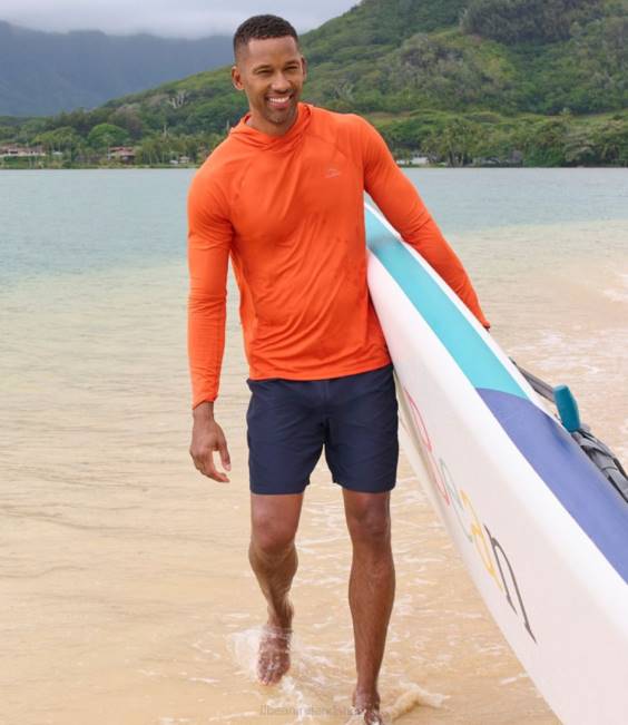 LLBean Classic Supplex Sport Shorts Men J46J3275 Clothing Deep Aqua Teal/Cobalt