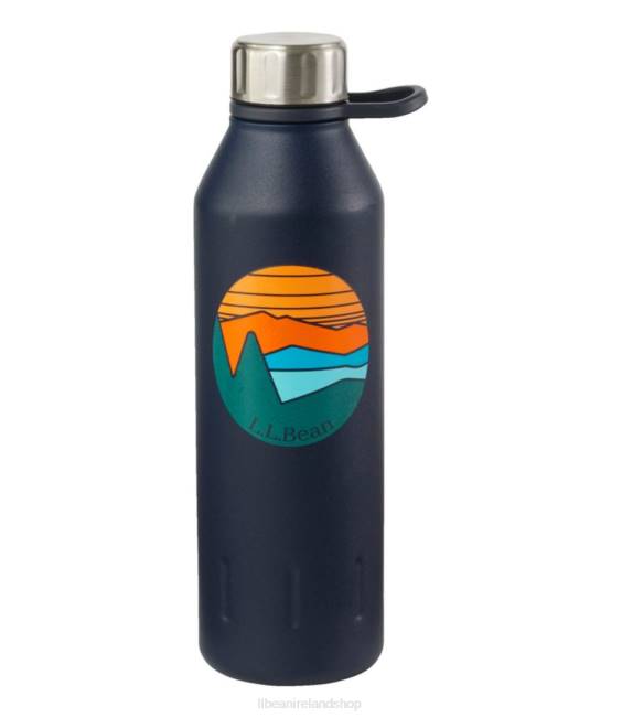 LLBean Classic Water Bottle Print Unisex J46J1776 Outdoor Accessories Carbon Navy/Circle Katahdin