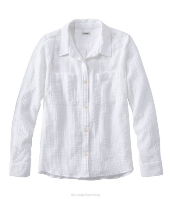 LLBean Cloud Gauze Shirt Women J46J4641 Clothing White