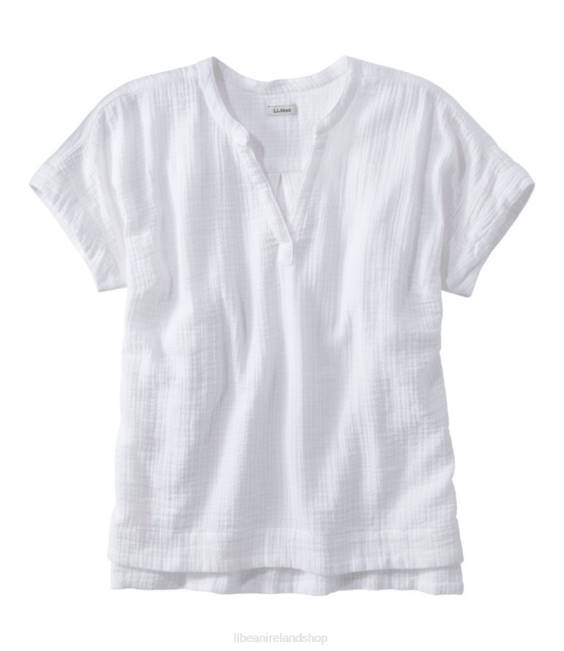 LLBean Cloud Gauze Shirt Women J46J4643 Clothing White