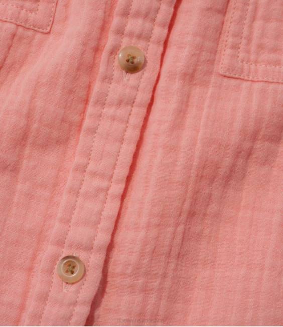 LLBean Cloud Gauze Shirt Women J46J80 Clothing Coral Quartz