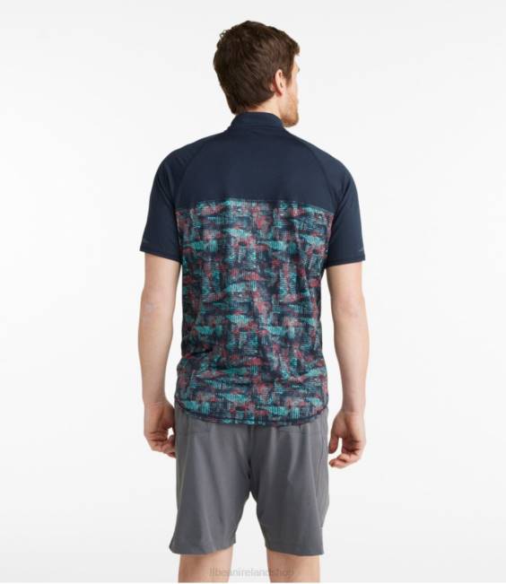 LLBean Comfort Cycling Jersey Men J46J535 Clothing Classic Navy Geo Print/Classic Navy