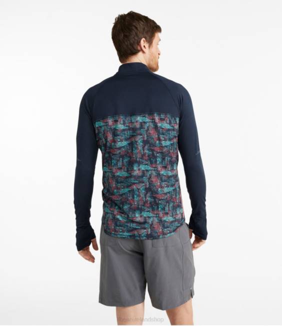 LLBean Comfort Cycling Jersey Men J46J595 Clothing Classic Navy Geo Print/Classic Navy