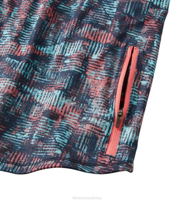 LLBean Comfort Cycling Jersey Print Short-Sleeve Women J46J1668 Clothing Classic Navy Geo Print/Classic Navy