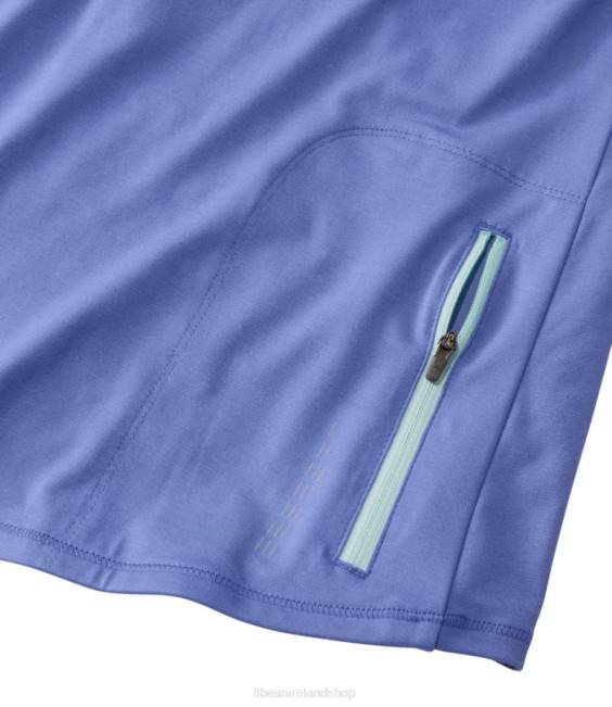 LLBean Comfort Cycling Jersey Women J46J1460 Clothing Larkspur/Malibu Blue