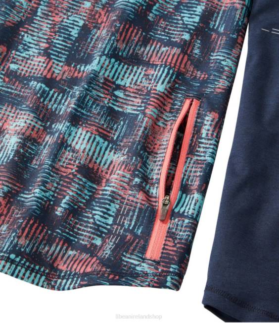 LLBean Comfort Cycling Jersey Women J46J1722 Clothing Classic Navy Geo Print/Classic Navy