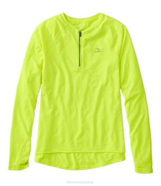 LLBean Comfort Cycling Jersey Women J46J3965 Clothing Electric Yellow