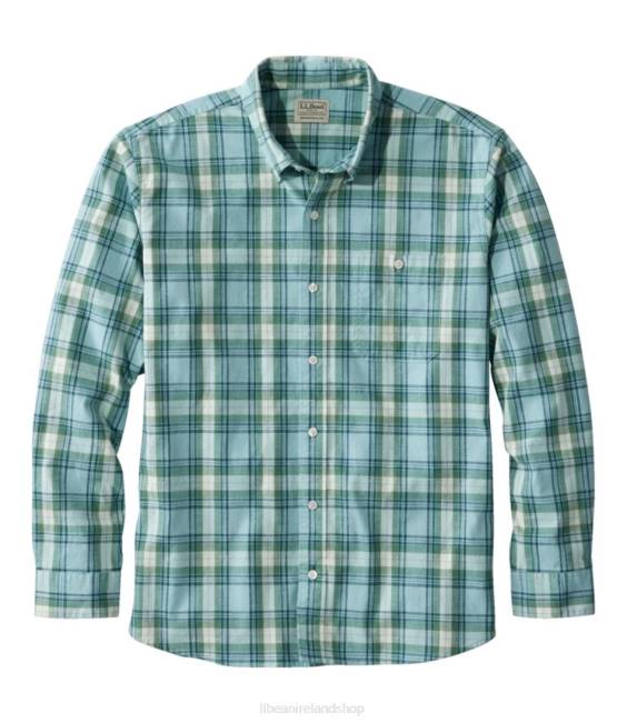 LLBean Comfort Stretch Chambray Shirt Men J46J4846 Clothing Pale Turquoise
