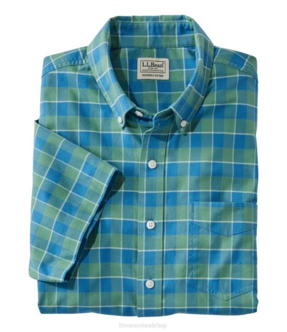 LLBean Comfort Stretch Oxford Men J46J4734 Clothing Mid-Blue