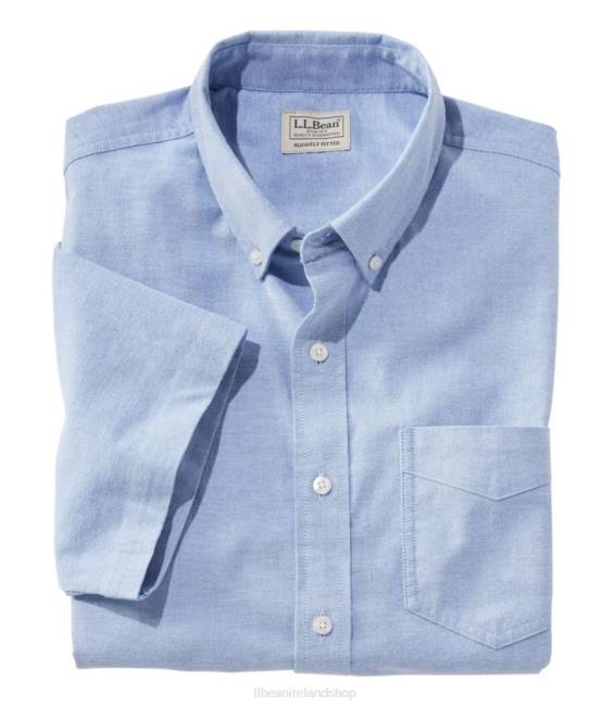 LLBean Comfort Stretch Oxford Shirt Men J46J377 Clothing Light Cobalt
