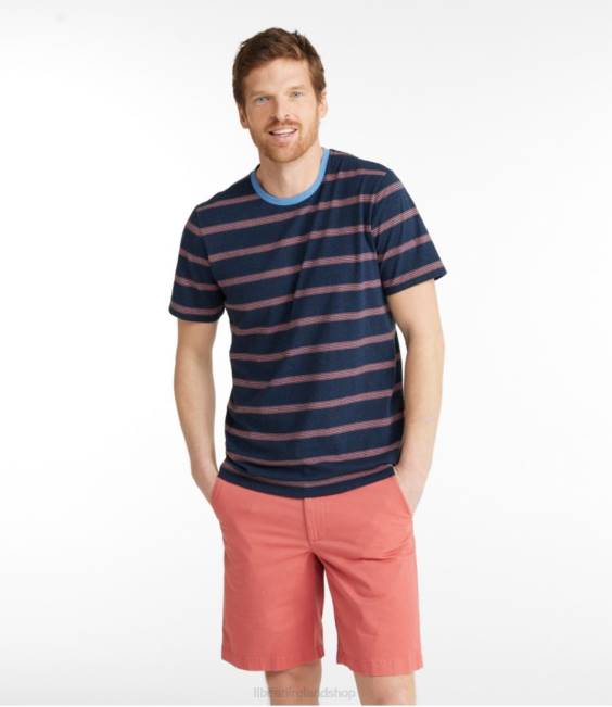 LLBean Comfort Stretch Pima Tee Shirt Men J46J430 Clothing Warm Gold