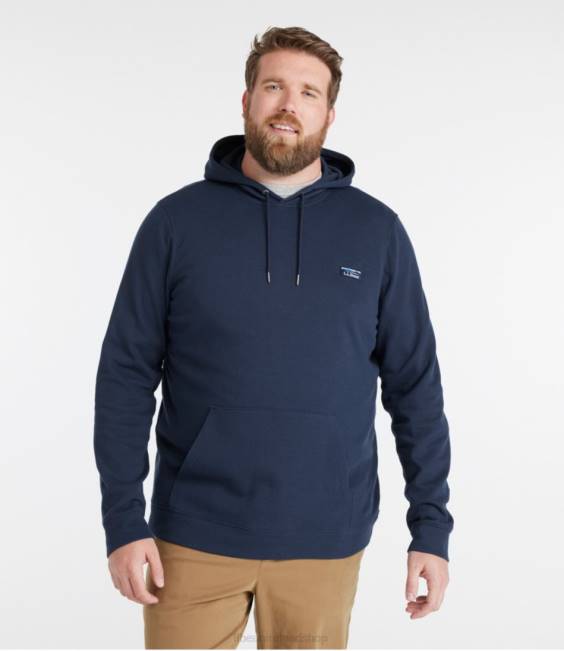 LLBean Comfort Stretch Pique Hoodie Men J46J6567 Clothing Sunlit Coral