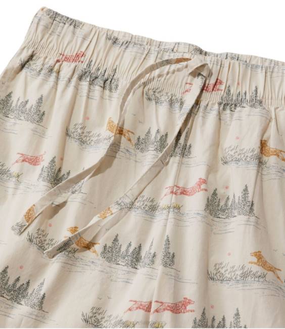 LLBean Comfort Stretch Sleep PJ Set Women J46J7191 Clothing Light Ocean Dog