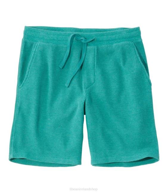 LLBean Comfort Waffle Lounge Shorts Men J46J7004 Clothing Rustic Green Heather
