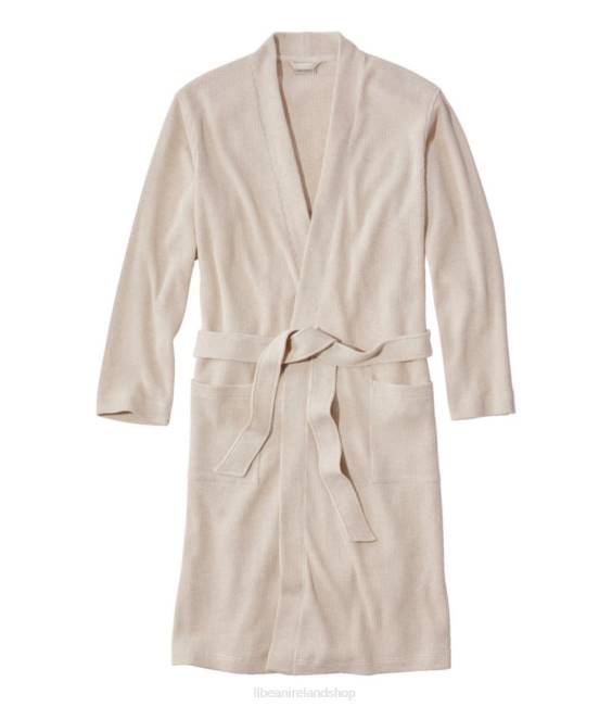 LLBean Comfort Waffle Robe Men J46J3210 Clothing Silver Birch Heather
