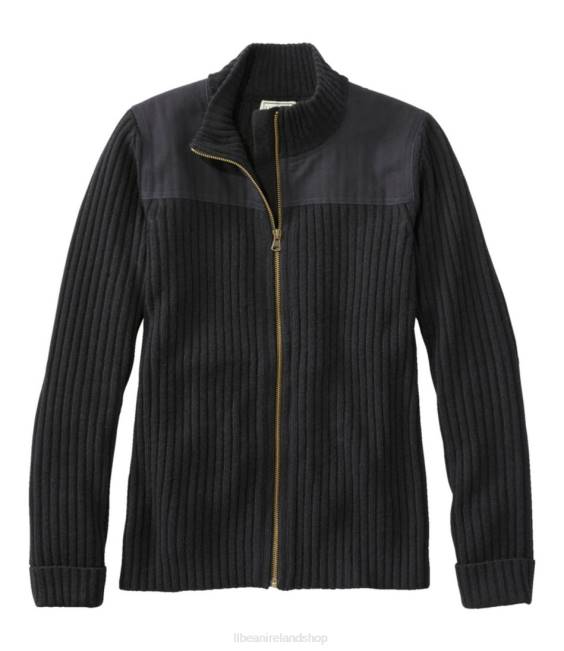 LLBean Commando Full Zip Sweater Women J46J5946 Outdoor Equipment Black