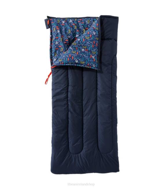 LLBean Cotton-Blend Camp Sleeping Bag Unisex J46J5260 Outdoor Equipment Navy Sunrise