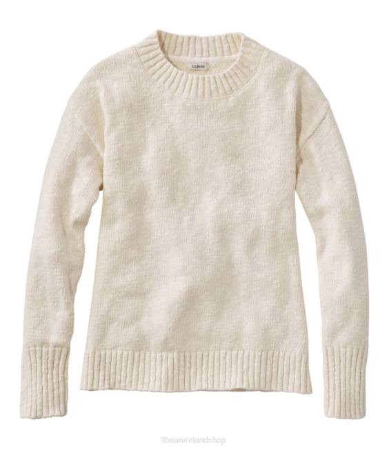 LLBean Cotton Ragg Sweater Women J46J5722 Clothing Cream
