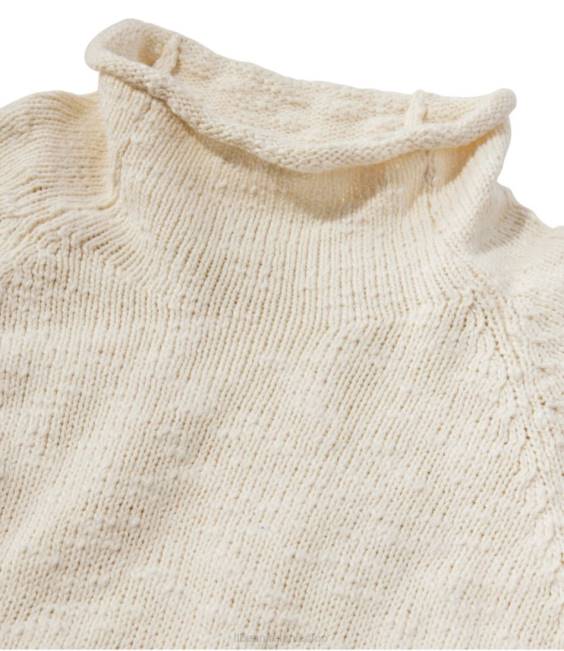 LLBean Cotton Ragg Sweater Women J46J6603 Clothing Cream