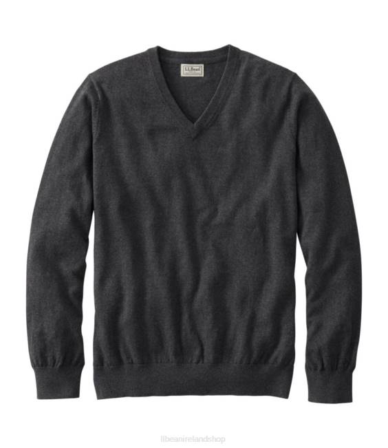 LLBean Cotton/Cashmere Sweater Men J46J4868 Clothing Charcoal Heather