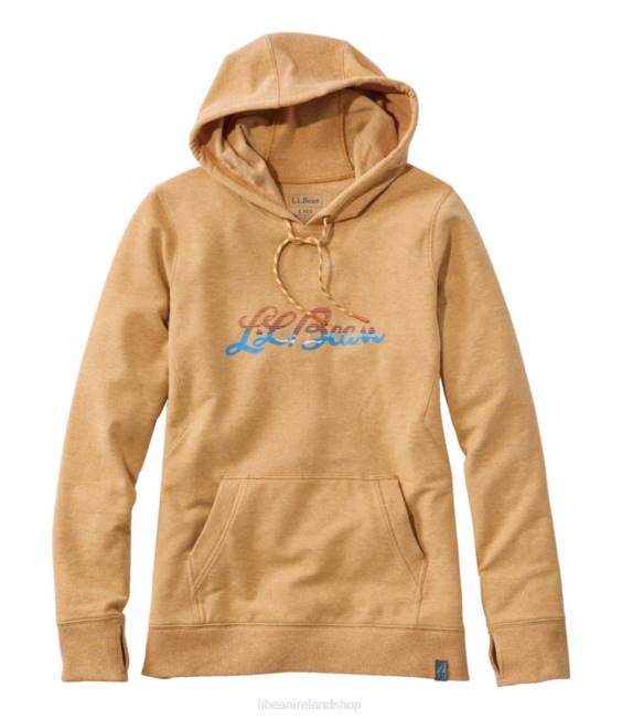 LLBean Cozy Camp Hoodie Women J46J3292 Clothing Warm Gold Heather Katscript
